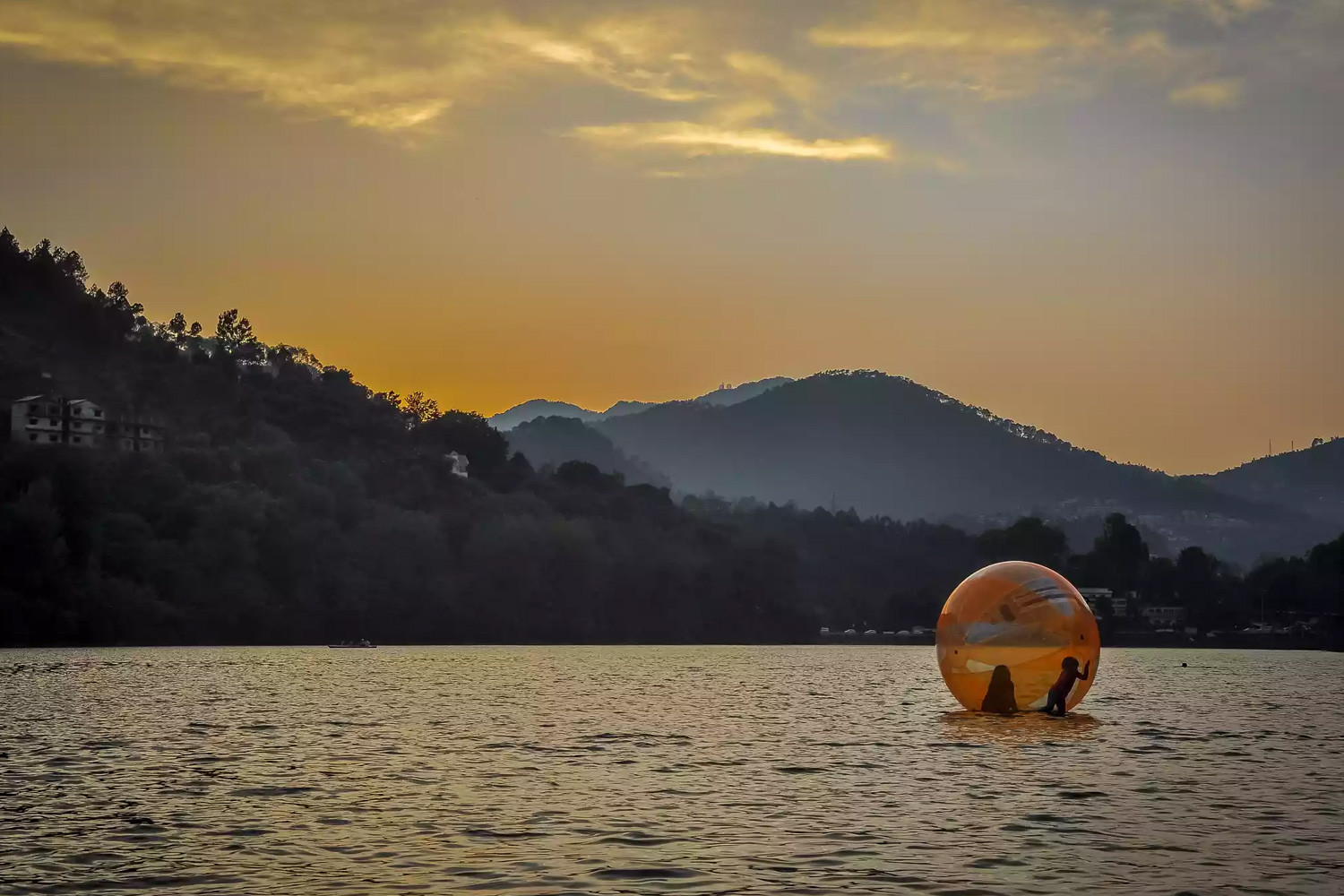 Water Zorbing in Nainital