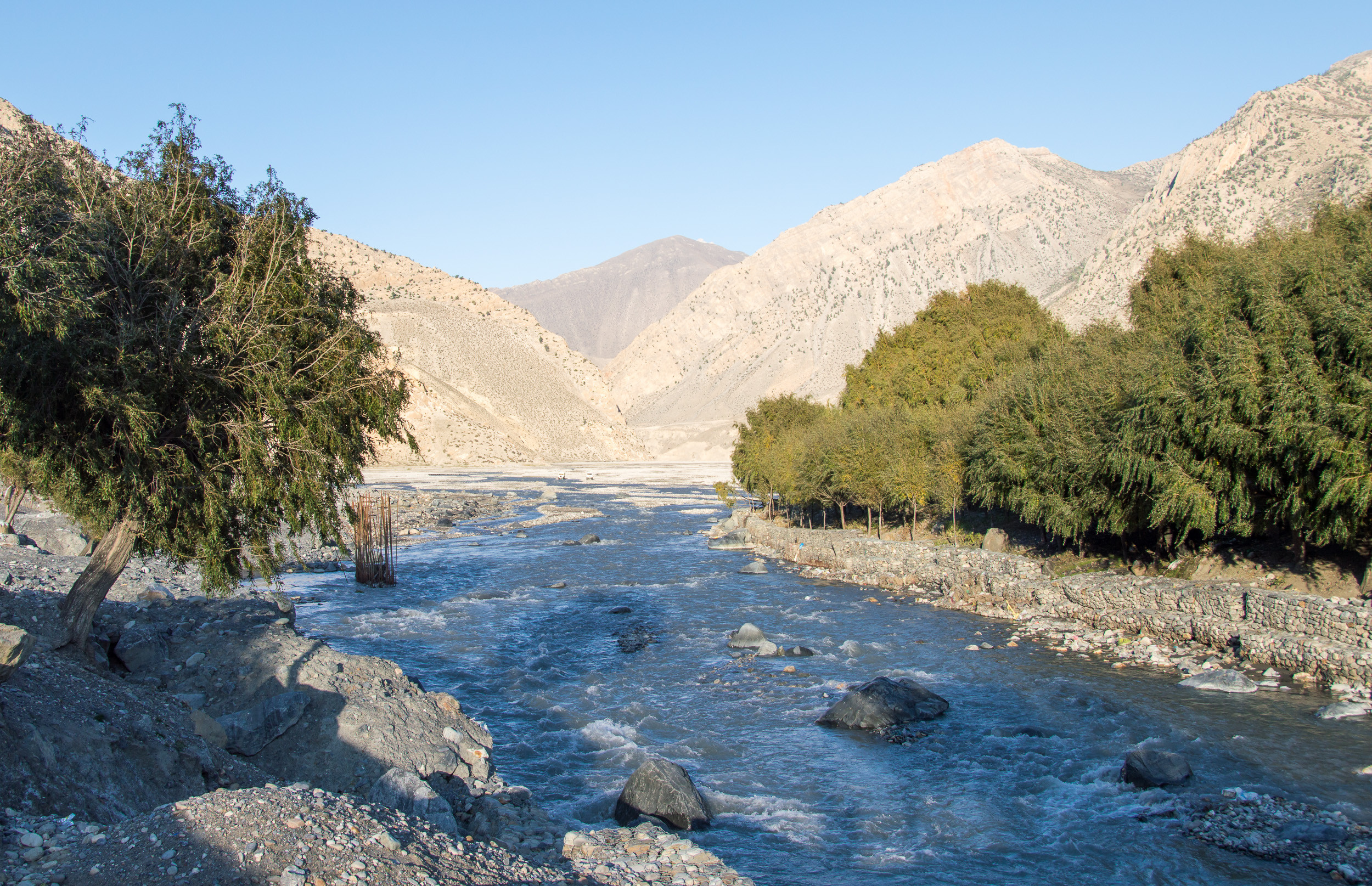 The Kali Gandaki river Jomsom,Nepal